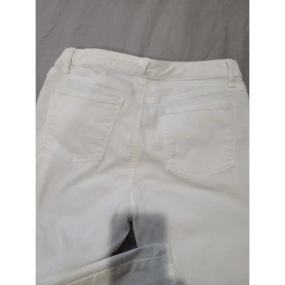 Talbots White Flawless Jeans Womens size 8 Slim Ankle classic 5 pocket coastal - Picture 5 of 10